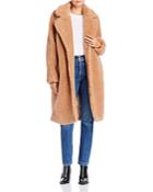 Bardot Oversized-lapel Teddy Coat