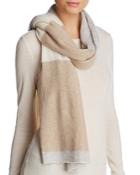 C By Bloomingdale's Stripe Oversized Cashmere Wrap - 100% Exclusive