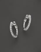 Diamond Inside Out Hoop Earrings In 14k White Gold, .75 Ct. T.w. - 100% Exclusive