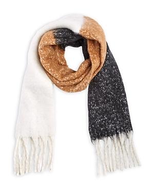 Echo Recycled Color Block Brushed Knit Scarf
