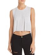 Project Social T Save It Striped Cropped Tank