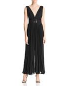 Fame And Partners The Wilcox Sleeveless Pleated Jumpsuit