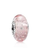 Pandora Charm - Murano Glass, Sterling Silver & Cubic Zirconia Pink Effervescence