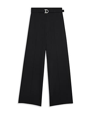 Maje Parcine Belted Wide Leg Pants
