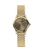Emporio Armani Swiss Made Light Gold Ion Plated Stainless Steel Watch, 28mm