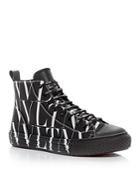 Valentino Garavani Men's Monogram Logo High Top Sneakers