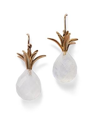 Annette Ferdinandsen Design 14k Yellow Gold Moonstone Pineapple Drop Earrings