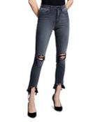 L'agence High Line High Rise Skinny Jeans In Vintage Grey Destruct