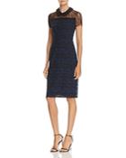 Aqua Collar Zigzag Lace Dress - 100% Exclusive