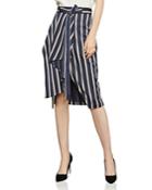 Bcbgmaxazria Striped Asymmetric Skirt
