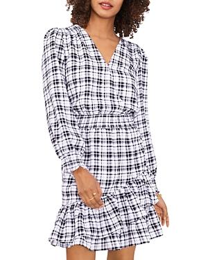 Vince Camuto Plaid Wrap Front Dress