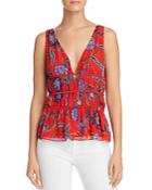 Rebecca Minkoff Lucy Sleeveless Floral-print Top