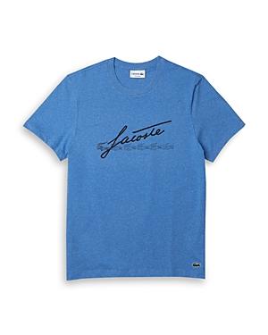 Lacoste Signature Print Crewneck Cotton T-shirt