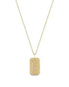 Zoe Chicco 14k Yellow Gold Midi Bitty Symbols Diamond Lucky Dog Tag Pendant Necklace, 18-20