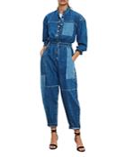 Ba & Sh Quincy Two-tone Denim Jumpsuit