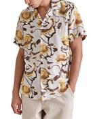 Wax London Didcot Distorted Floral Camp Shirt