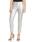 Joe's Jeans Charlie Ankle Jeans In Metallic Coated Silver