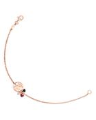 Tous Camille Bear Charm Bracelet With Onyx, Ruby & Cultured Freshwater Pearl Charms