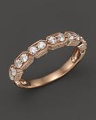 Diamond Milgrain Stackable Band In 14k Rose Gold, .50 Ct. T.w.