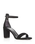 Kenneth Cole Women's Lex Suede Ankle Strap High Block Heel Sandals