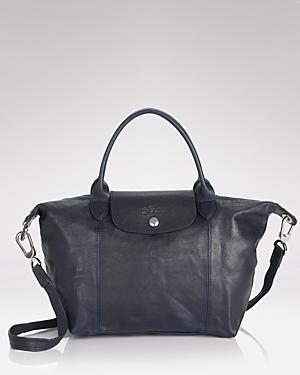 Longchamp Shoulder Bag - Le Pliage Leather Cuir Small
