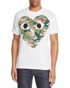 Comme Des Garcons Play Camouflage Heart Graphic Tee