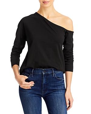 Monrow Off-the-shoulder Long Sleeve Tee