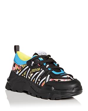Versace Jeans Couture Men's Floral Print Low Top Sneakers