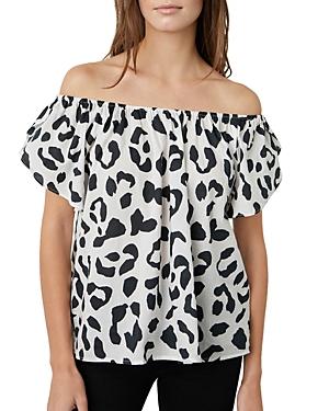 Velvet By Graham & Spencer Malika Boho Leopard Print Top