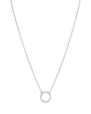 Aqua Sterling Silver Circle Pendant Necklace, 15 - 100% Exclusive