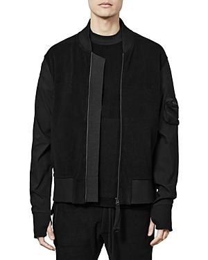 Thom/krom Mixed Media Bomber Jacket