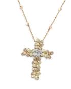 Pasquale Bruni 18k Rose, White & Yellow Gold Necklace With White & Champagne Diamonds, 17