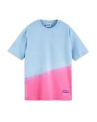 Scotch & Soda Organic Cotton Tie Dyed Color Blocked Tee