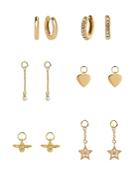 Olivia Burton House Of Huggies Hoop Earrings Gift Set In Yellow Gold-plated Sterling Silver