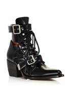 Chloe Women's Rylee Cutout Lace Up Booties