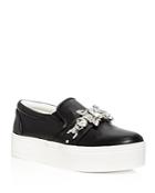 Marc Jacobs Women's Wright Embellished Leather Slip-on Platform Sneakers
