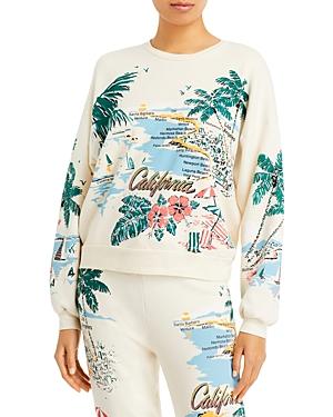 Mother The Drop Printed Cotton Sweatshirt