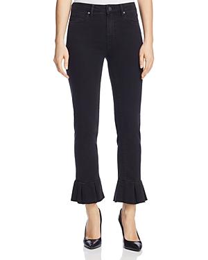 Paige Rafaela Pleated Cuff Jeans In Joannie No Whiskers