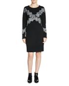 Maje Riviere Lace-detail Sweater Dress