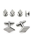 The Men's Store At Bloomingdale's Textured Diamond Stud And Cufflink Set