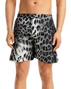 Aries Leopard Print Board Shorts
