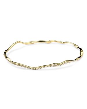 Ippolita 18k Yellow Gold Stardust Diamond Pave Reef Bangle Bracelet