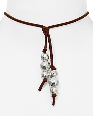Robert Lee Morris Soho Leather Beaded Choker Necklace, 14