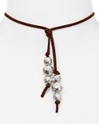 Robert Lee Morris Soho Leather Beaded Choker Necklace, 14