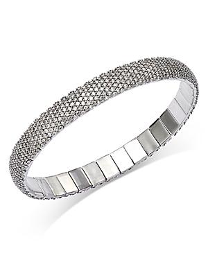 Bloomingdale's Diamond Pave Expandable Bangle Bracelet In 14k White Gold, 7.0 Ct. T.w. - 100% Exclusive
