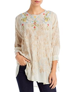 Johnny Was Laiya Embroidered Top