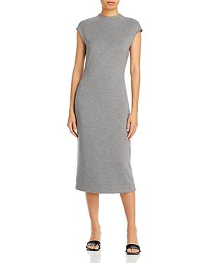 Theory High Neck Cap Sleeve Knit Midi Dress