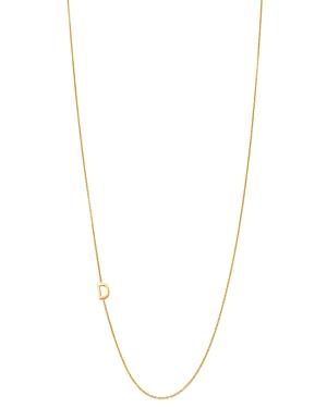 Zoe Lev 14k Yellow Gold Asymmetrical Initial Pendant Necklace, 18l