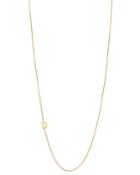 Zoe Lev 14k Yellow Gold Asymmetrical Initial Pendant Necklace, 18l
