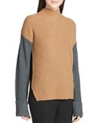 Calvin Klein Color-block Funnel-neck Sweater